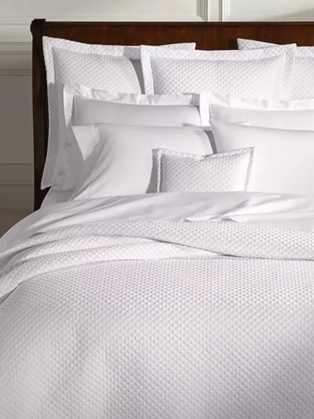 Ralph Lauren sateen argyle european sham pillow